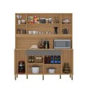 Ver imagem 3 de Armário de Cozinha Botanika 6 Portas 2 Gavetas Freijó/gris - Kits Paraná