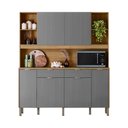 Ver imagem 2 de Armário de Cozinha Botanika 6 Portas 2 Gavetas Freijó/gris - Kits Paraná