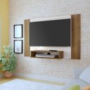 Ver imagem 3 de Conjunto Sala de Estar Painel para TV até 40 pol com Mesa de Centro com Espelho e Mesa de Apoio Vip Bege