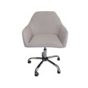 Ver imagem 1 de Poltrona Giratória Diamante - Revestimento Linho:cinza Claro