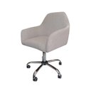 Ver imagem 2 de Poltrona Giratória Diamante - Revestimento Linho:cinza Claro