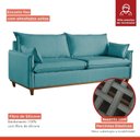 Ver imagem 4 de Sofá Living 3 Lugares 220cm Pillow e Base Madeira Maciça Escócia