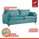 Ver imagem 3 de Sofá Living 3 Lugares 220cm Pillow e Base Madeira Maciça Escócia