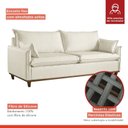 Ver imagem 4 de Sofá Living 3 Lugares 240cm Pillow e Base Madeira Maciça Escócia