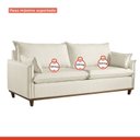 Ver mais imagens de Sofá Living 3 Lugares 240cm Pillow e Base Madeira Maciça Escócia