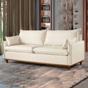 Ver imagem 1 de Sofá Living 3 Lugares 240cm Pillow e Base Madeira Maciça Escócia