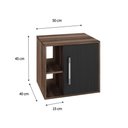 Ver imagem 4 de Gabinete Soft 500 Perffect Acetinado Nogal C-preto Ônix