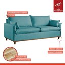 Ver imagem 3 de Sofá Living com Almofas 3 Lugares 240cm Escócia em Linho