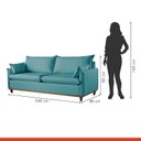 Ver imagem 6 de Sofá Living com Almofas 3 Lugares 240cm Escócia em Linho