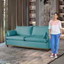 Ver imagem 7 de Sofá Living 3 Lugares 240cm Pillow e Base Madeira Maciça Escócia
