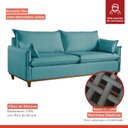 Ver imagem 4 de Sofá Living com Almofas 3 Lugares 240cm Escócia em Linho