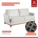 Ver imagem 4 de Sofá 3 Lugares 206cm Living Tecido Impermeável Acqua Block Dinamarca