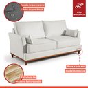 Ver imagem 7 de Sofá 3 Lugares 206cm Living 2 Almofadas Tecido Impermeável Acqua Block Dinamarca