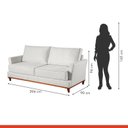 Ver imagem 6 de Sofá 3 Lugares 206cm Living Tecido Impermeável Acqua Block Dinamarca