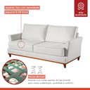 Ver imagem 5 de Sofá 3 Lugares 206cm Living Tecido Impermeável Acqua Block Dinamarca