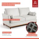 Ver mais imagens de Sofá 3 Lugares 206cm Living 2 Almofadas Tecido Impermeável Acqua Block Dinamarca