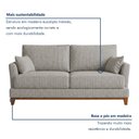 Ver imagem 5 de Sofá 3 Lugares 206cm Living 2 Almofadas Tecido Impermeável Dinamarca Acqua Block
