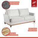 Ver imagem 3 de Sofá 3 Lugares 206cm Living Tecido Impermeável Acqua Block Dinamarca