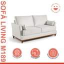 Ver imagem 4 de Sofá 3 Lugares 206cm Living 2 Almofadas Tecido Impermeável Acqua Block Dinamarca