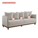 Ver mais imagens de Sofá Living 3 Lugares 215cm Pés em Madeira Maciça Linho Suécia 