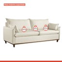 Ver mais imagens de Sofá Living com Almofas 3 Lugares 220cm Escócia em Linho
