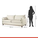 Ver imagem 6 de Sofá Living com Almofas 3 Lugares 220cm Escócia em Linho