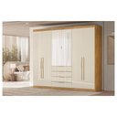 Ver imagem 3 de Guarda Roupa 6 Porta Giardino Demobile Cinamomo Off White