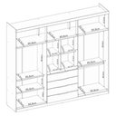 Ver imagem 2 de Guarda Roupa 6 Porta Giardino Demobile Cinamomo Off White