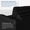 Ver imagem 6 de Sofá Palmeira Retrátil Reclinável 3 Lugares 180cm Veludo CabeCasa MadeiraOriginals