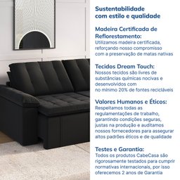 Sofá Palmeira Retrátil Reclinável 3 Lugares 180cm Veludo CabeCasa MadeiraMadeira - 10