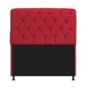 Ver imagem 1 de Cabeceira Estofada Lady 140 Cm Solteiro com Capitonê Suede - Doce Sonho Móveis Vermelho