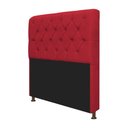 Ver imagem 3 de Cabeceira Estofada Lady 140 Cm Solteiro com Capitonê Suede - Doce Sonho Móveis Vermelho
