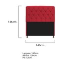 Ver imagem 2 de Cabeceira Estofada Lady 140 Cm Solteiro com Capitonê Suede - Doce Sonho Móveis Vermelho