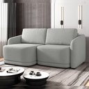 Ver imagem 2 de Sofá Cama para Sala de Estar 2 Lugares 176cm Montserrat K01 Linho Cinza - Lyam Decor