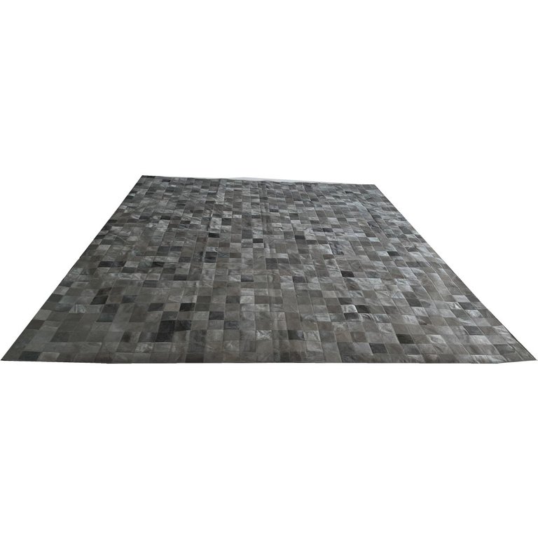 Tapete de couro cinza tingido 3,00x3,50 sem borda pç 10x10cm