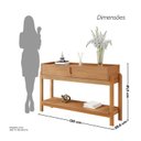Ver imagem 4 de Aparador para Sala de Estar 2 Gavetas Lizz Marrom/Cedro
