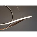 Ver imagem 2 de Lustre Pendente Arco Infinito 3 em 1 Aneis Led 49w Luminaria Luxo Teto Sala de Jantar
