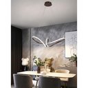 Ver imagem 3 de Lustre Pendente Arco Infinito 3 em 1 Aneis Led 49w Luminaria Luxo Teto Sala de Jantar