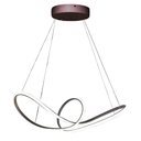 Ver mais imagens de Lustre Pendente Arco Infinito 3 em 1 Aneis Led 49w Luminaria Luxo Teto Sala de Jantar