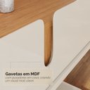 Ver imagem 6 de Aparador para Sala de Estar 2 Gavetas Lizz Bege/Off White/Cedro