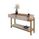 Ver imagem 7 de Aparador para Sala de Estar 2 Gavetas Lizz Bege/Off White/Cedro