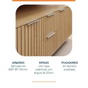 Ver imagem 5 de Armário para Banheiro Suspenso Ripy 100cm Bege/Wood