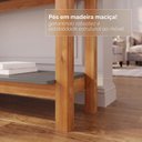 Ver imagem 7 de Aparador para Sala de Estar 2 Gavetas Lizz Cinza/Perola/Cedro