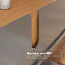 Ver imagem 6 de Aparador para Sala de Estar 2 Gavetas Lizz Cinza/Perola/Cedro