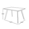 Conjunto Mesa de Jantar Gih 120x80cm Preta com 4 Cadeiras Gomos - Turquesa - 5