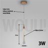 Kit 2 Pendentes Led Gota Vidro Cristal Decor 35cm 3w Dourado - 3
