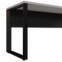 Ver mais imagens de Mesa Plataforma Individual com Caixa de Tomadas Pés Metal 120cm Industrial Executive Cinza Sagrado E Preto