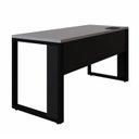 Ver imagem 6 de Mesa Plataforma Individual com Caixa de Tomadas Pés Metal 120cm Industrial Executive Cinza Sagrado e Preto