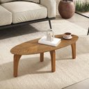 Ver imagem 1 de Mesa de Centro Laminada Folha Orgânico 100% MDF 90x40cm Montreal Marrom