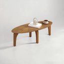 Ver imagem 3 de  Mesa de Centro em MDF Laminada Folha Orgânico 90x40cm Montreal